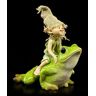 Figuren Shop GmbH Pixie Kobold Figur reitet auf Frosch   Fantasy Deko