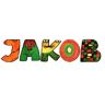 Janosch letters houten letters Jakob telkens 6 cm letterset