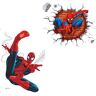 kibi store Kibi Spiderman 2 stuks 3D-effect stickers Spiderman in de muur doorbraak gat Marvel's Spider-Man Ultimate muursticker kinderkamer Spiderman muursticker Spiderman