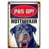 Plenty Gifts waakbord blik rottweiler 15X21 CM