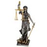 VERONESE Figuur van Justitia Romeinse godin van gerechtigheid 21 cm goud / zilver sculptuur advocaat wet