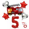 Jrzyhi Brandweerballonnen Auto kinderverjaardagsfeestje Folieballon brandweer Folieballonnen met brandweer/brandweerwagen Auto brandweer thema decoratie brandweerwagen Vormige folieballonnen voor feest ver