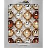 KREBS & SOHN Set van 20 glazen kerstballen, kerstboomdecoratie om op te hangen, 5,7 cm, bruin/zilver/goud, diameter 5,7 cm