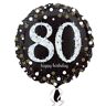 amscan Gold Sparkling Celebration 80th Birthday Standard Foil Balloons S40