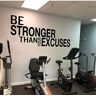 wodclockyui Muurstickers Home Decor Wallpapers zijn sterker dan uw excuses Citaat Gym Classroom Inspirerende Inspirerende Quotes Fitness 56 cm x 24 cm