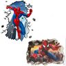 Kibi Store Kibi 2 stuks 3D-effect stickers Spiderman in muurdoorbraak gat Marvel's Spider-Man Ultimate muurtattoo kinderkamer Spiderman muursticker Spiderman muursticker Spiderman muursticker Spiderman