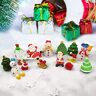 CODIRATO Miniatuur kerstfiguren, 27 stuks, kunsthars, kerstfiguren, sneeuwpop, kerstman, figuren, mini-kerstdecoratie, figuren, kerstminifiguren voor poppenhuis, tafeldecoratie