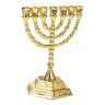 Josenidny Gouden Joodse kandelaar religies kandelaar Chanukka kandelaar 7 tak L
