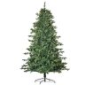 HOMCOM kunstkerstboom 2,1 m kerstboom dennenboom PVC PE metaal groen ؠ105 x 210 cm