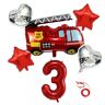 Jrzyhi Brandweerballonnen Auto kinderverjaardagsfeestje Folieballon brandweer Folieballonnen met brandweer/brandweerwagen Auto brandweer thema decoratie brandweerwagen Vormige folieballonnen voor feest ver