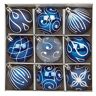 Premier Decorations Set van 9 kerstballen Midnight Blue 6 cm per Premier