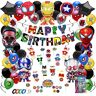 Fissaly ® 99 Stuks Superhelden Feest Versiering – Kinderfeestje Decoratie – Superheroes Themafeest Verjaardag Feestje