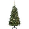 vidaXL Kunstkerstboom met LED's en kerstballen 240 cm PVC en PE groen