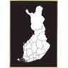 Bildverkstad Map - Finland - White Poster