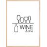 Bildverkstad Wine & dine - White Poster