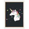 Bildverkstad Unicorn Black Poster