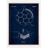 Bildverkstad Patent Print - Football - Blue Poster