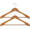 LIVARNO home Kleerhangerset (Natuur, 2 houten kleerhangers)