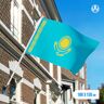 Vlaggenclub.nl Vlag Kazachstan 100x150cm - Spunpoly