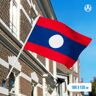 Vlaggenclub.nl Vlag Laos 100x150cm - Spunpoly