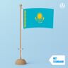 Vlaggenclub.nl Tafelvlag Kazachstan 10x15cm   met standaard