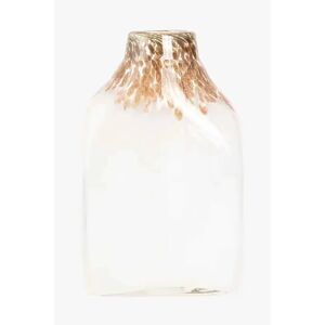 Lama Vase Glass - Hvit Med Bronzedråper - Hyttefeber.No