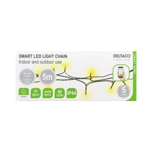 Deltaco Smart Home Wifi Lyskjede - 5 M, 40 Led