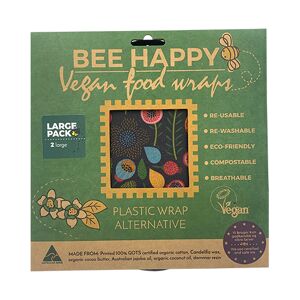 Bee Wrappy Vegan Food Wraps - 2 X Large - 2 Stk