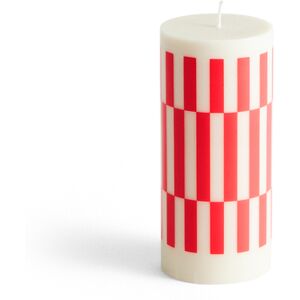 HAY Column Candle Small - Off-White And Red