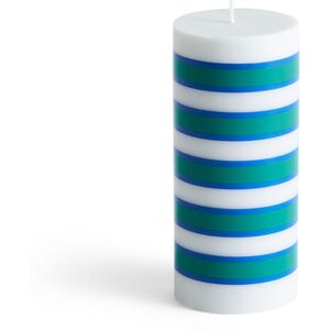 HAY Column Candle Small - Light Grey, Blue And Green