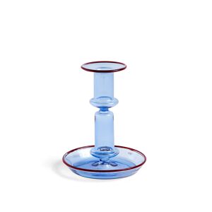 HAY Flare Medium Light Blue With Red Rim