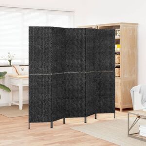 vidaXL Romdeler 5 paneler svart 205x180 cm vannhyasint