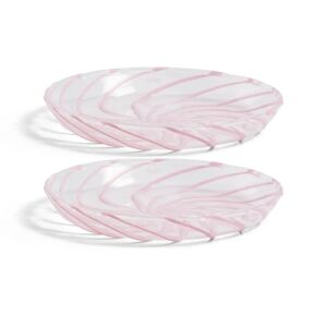 HAY Spin fat Ø 11 cm, 2-pakning Klar-rosa stripete