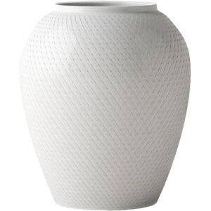 Lyngby Porcelæn Rhombe vase Ø 21,5 cm Hvit