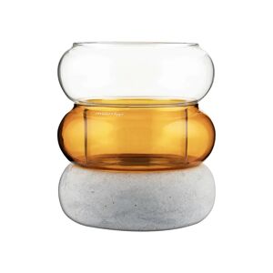 Muurla Bagel vase/lyslykt 12 cm Amber
