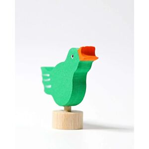 Bursdagsring Figur - Grimms Lysestake   Grønn Fugl