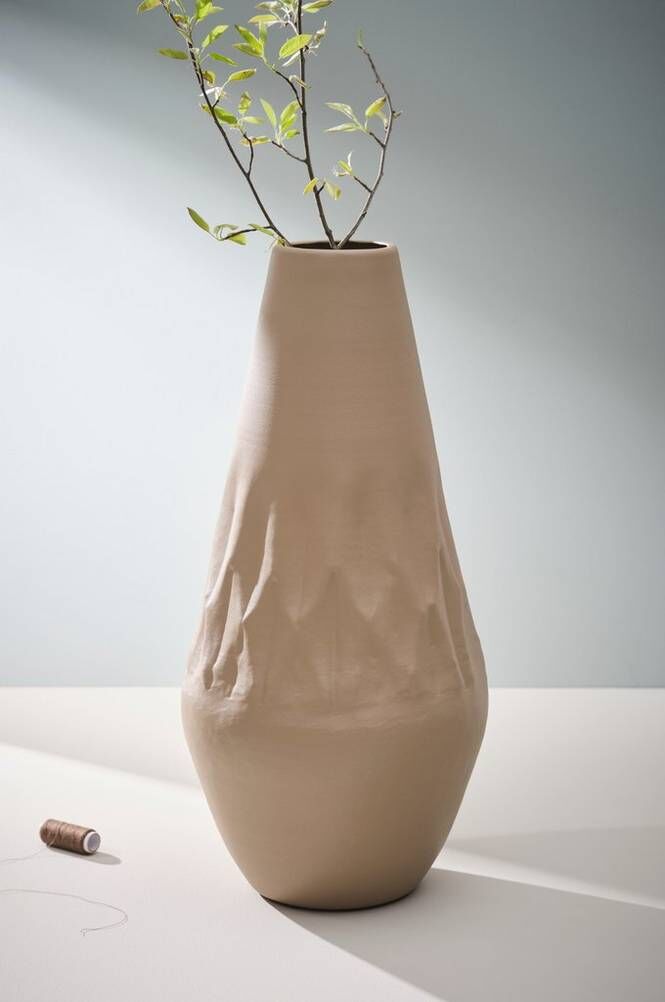 SANDSTORM vase - høyde 53 cm Beige