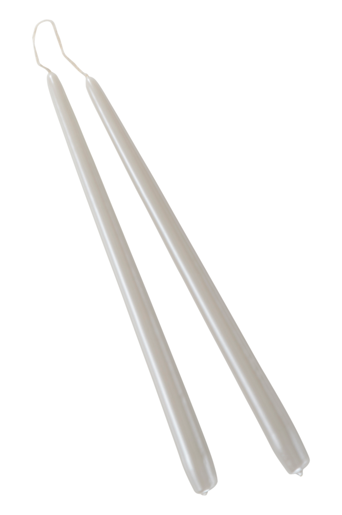 VICKAN PEARL antikklys 2-pk - høyde 35 cm  Antikkhvit