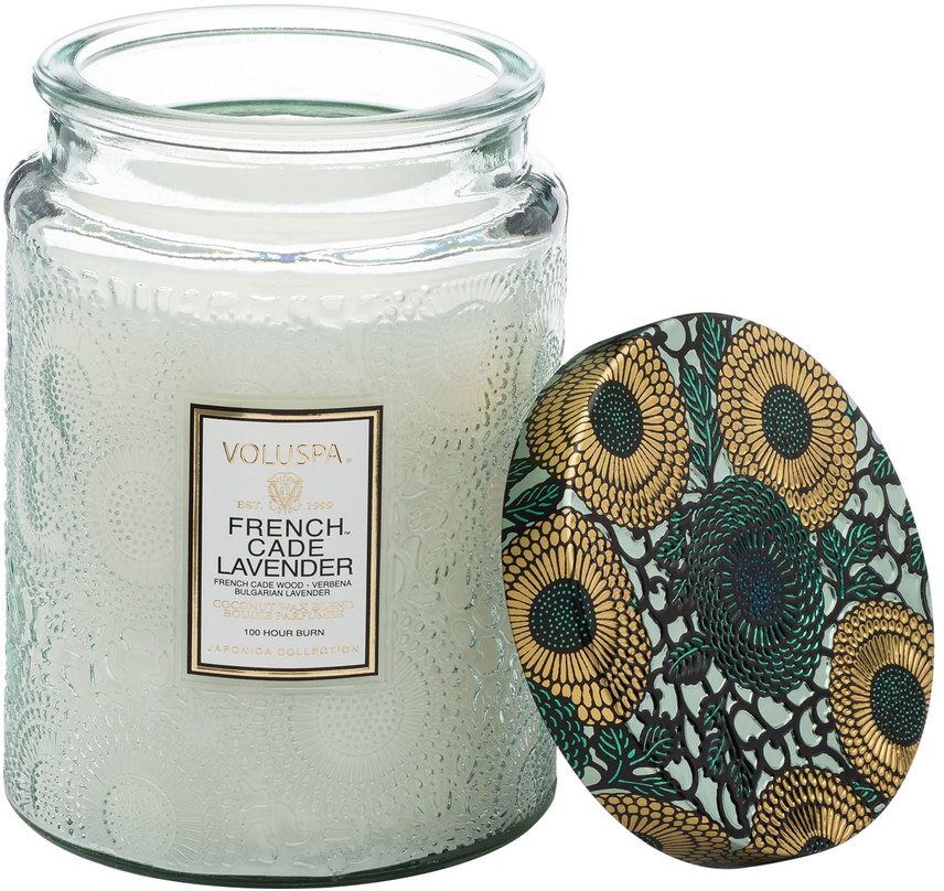 Voluspa Large Glass Jar Candle French Cade & Lavender 455g