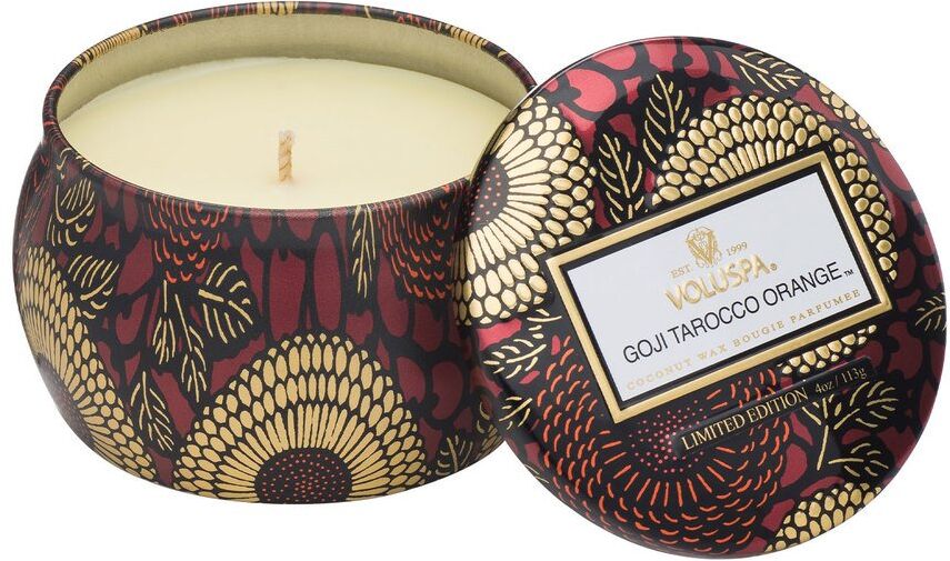 Voluspa Decorative Tin Candle Goji Tarocco Orange 113g