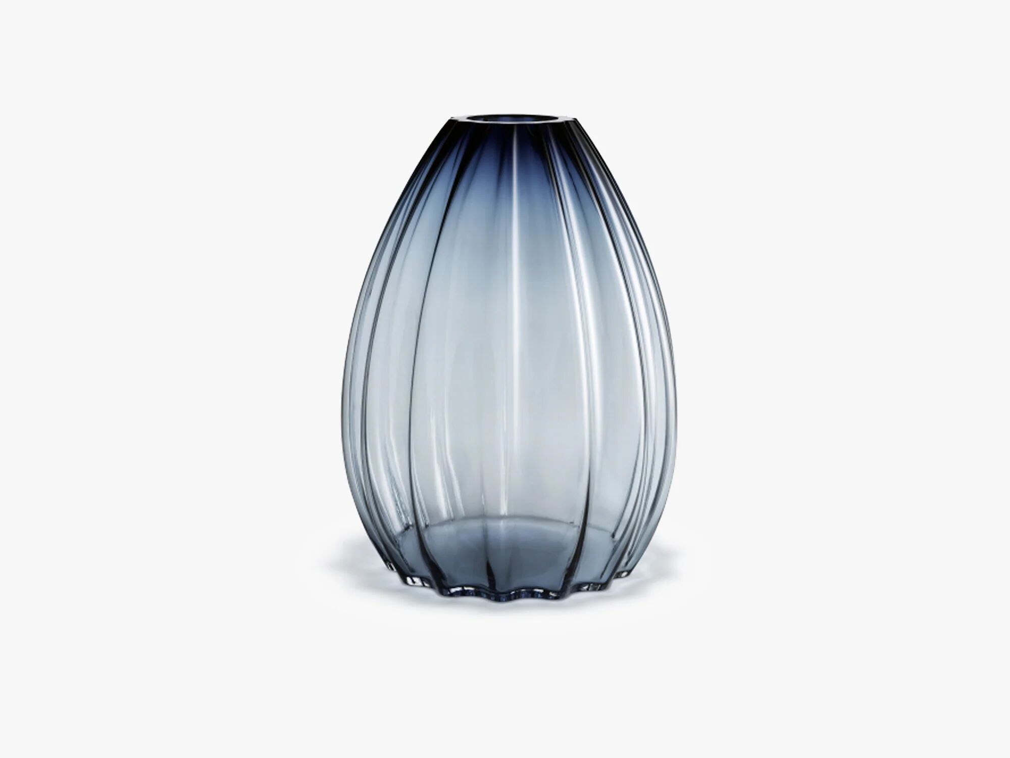 Holmegaard 2Lip Vase mørk blå H45