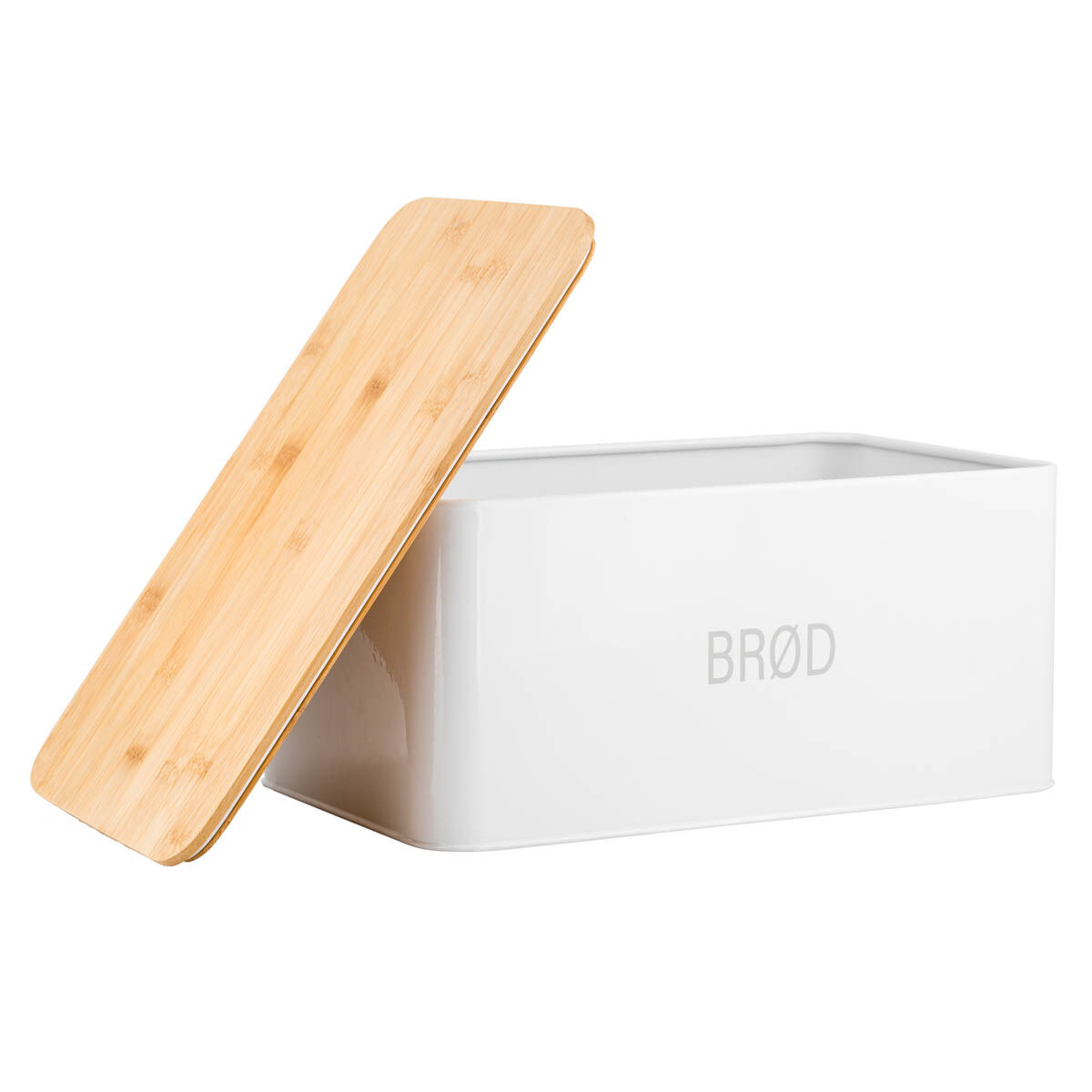 Standard produsent Brødboks hvit med trelokk