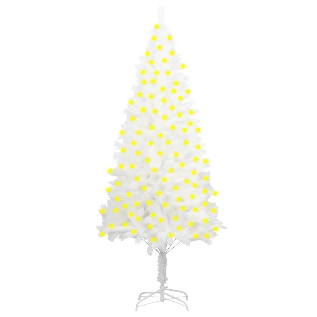vidaXL Kunstig juletre med lysdioder hvit 240 cm