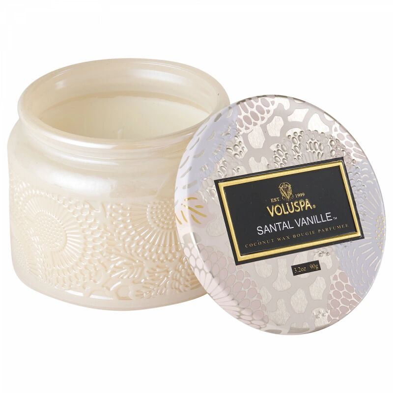 Voluspa Santal Vanille Small Glass Jar Candle 20h