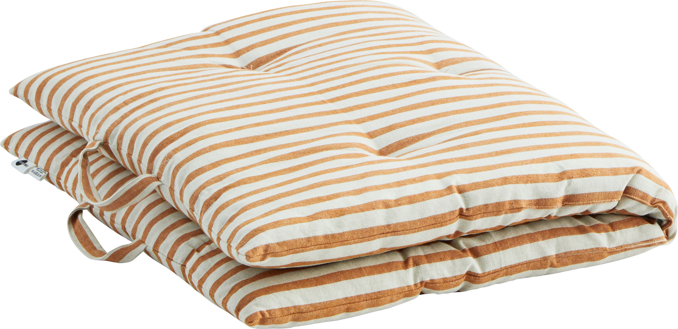 Madam Stoltz Dyna Stripes - Offwhite/dark Honey 60x100 Cm