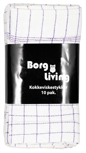 Borg Living Kjøkkenhåndkle - Pakke Med 10 Stk. - 50x100 Cm