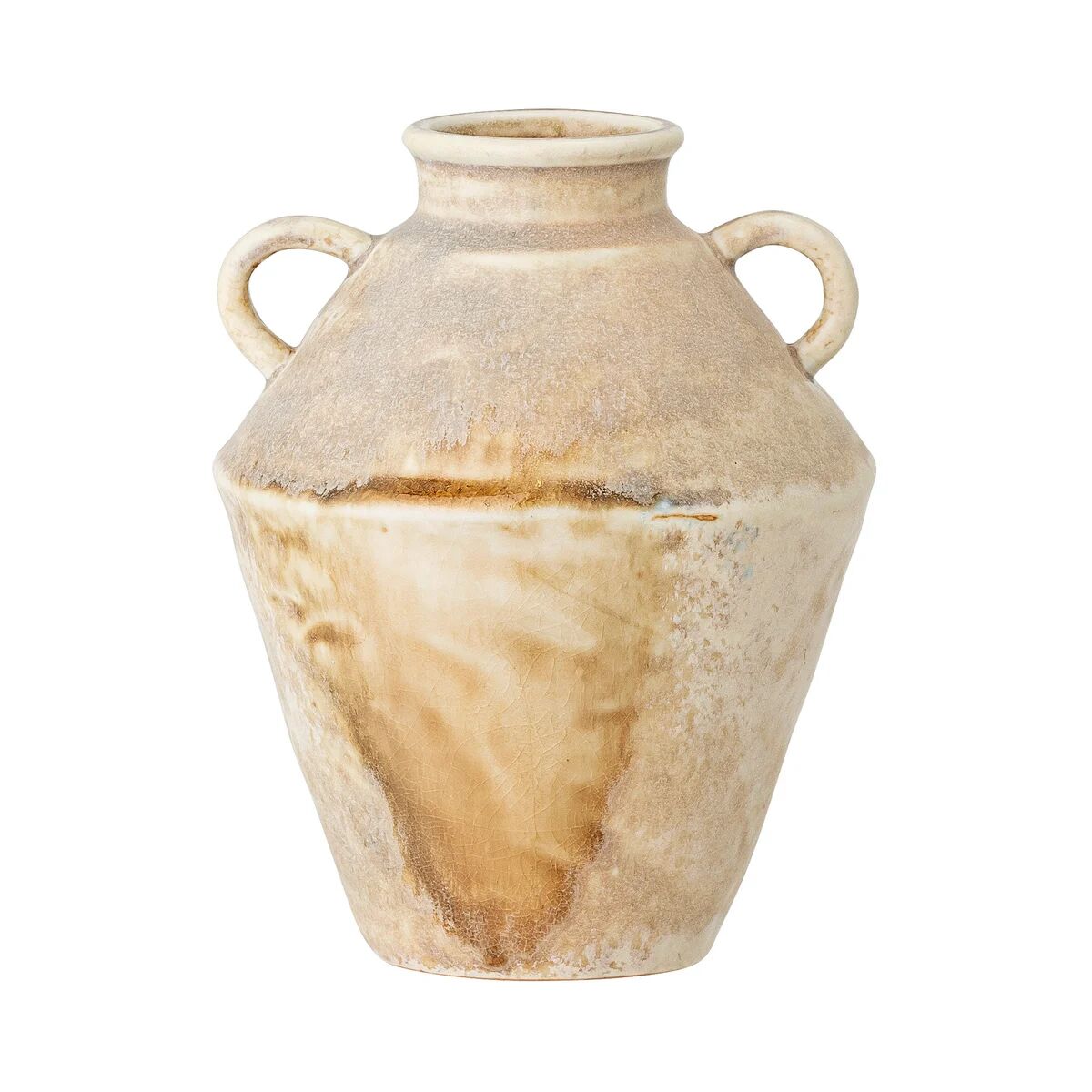 Bloomingville Ines vase med hank 18 cm Brun
