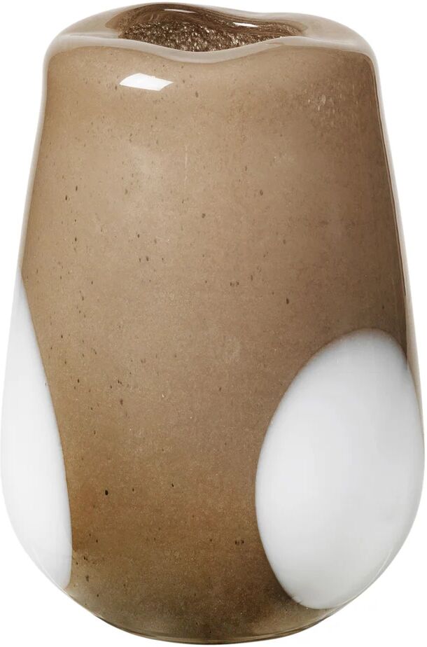 Broste Copenhagen Ada Dot glassvase 26 cm Simply taupe warm grey