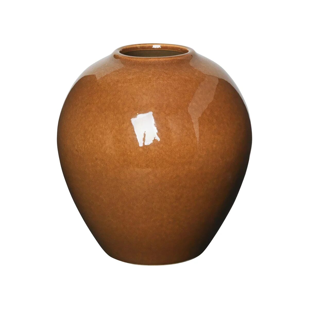 Broste Copenhagen Ingrid keramikvase 25,5 cm Caramel cafe