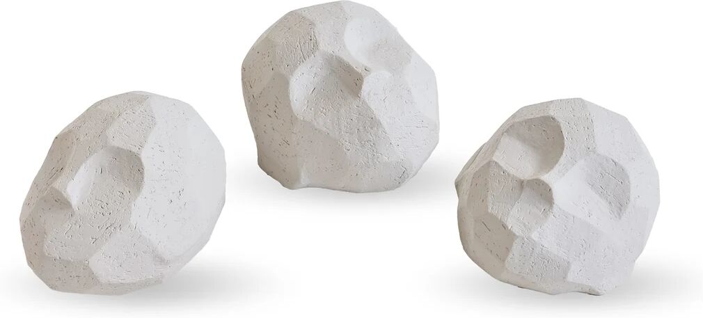 Cooee Design Pebble heads sculpture 3-pakning Limestone